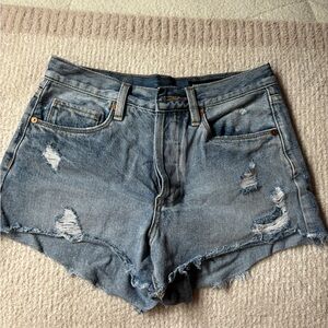 BlankNYC high rise blue denim shorts